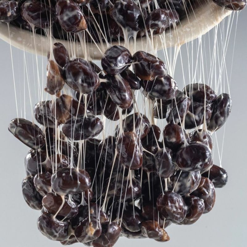 黒豆でもしっかり粘りがあります