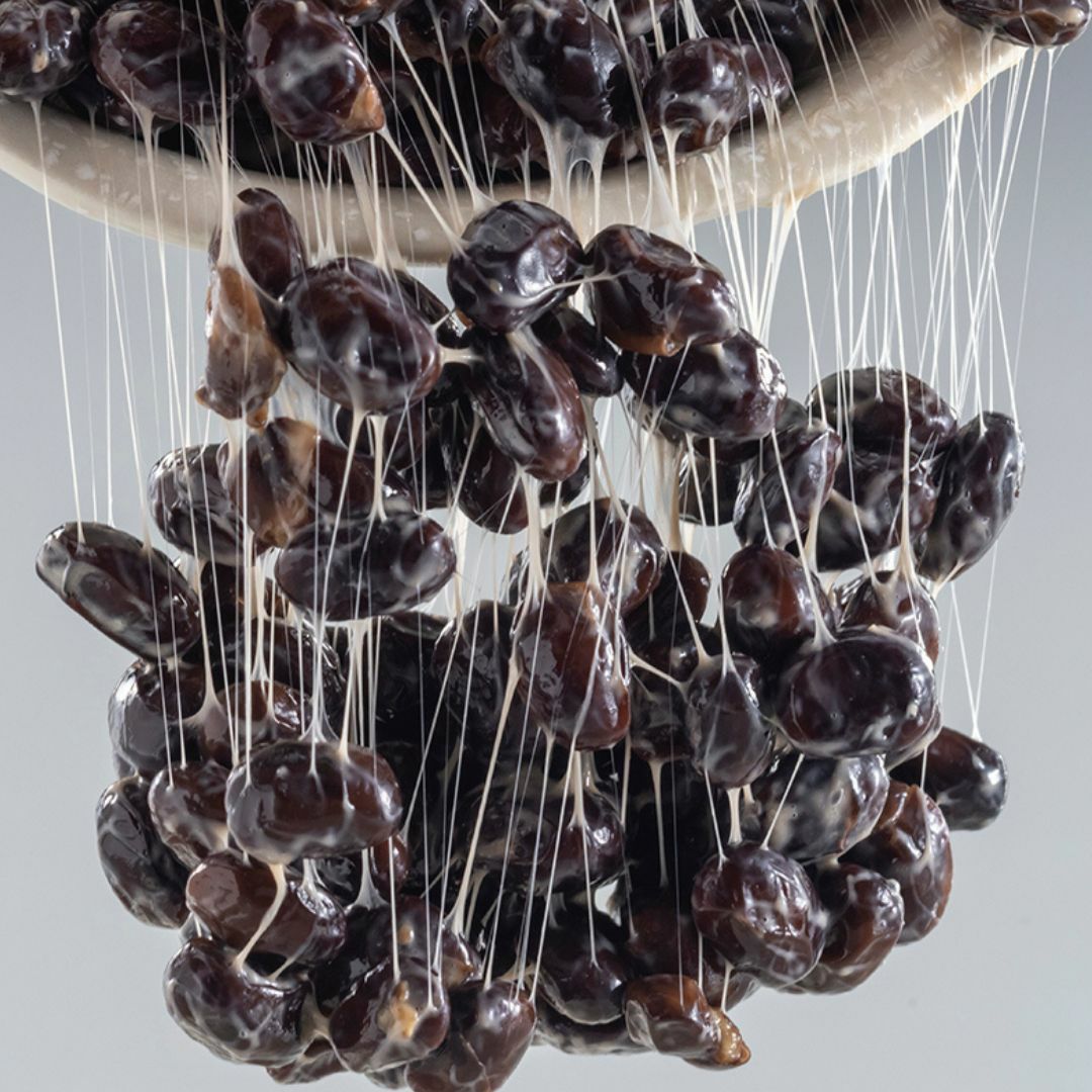 黒豆でもしっかり粘りがあります